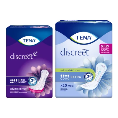 Afbeelding van Tena Discreet Maxi Night Karton van 72 incontinentie inlegkruisjes