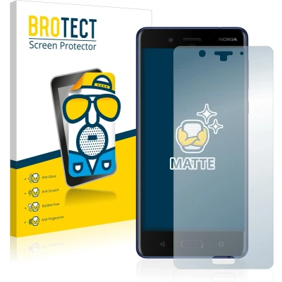 Afbeelding van BROTECT (2 Stuks) Antireflecterende Beschermfolie voor Nokia 8 Anti Glare Screen Protector, Mat, Ontspiegelend