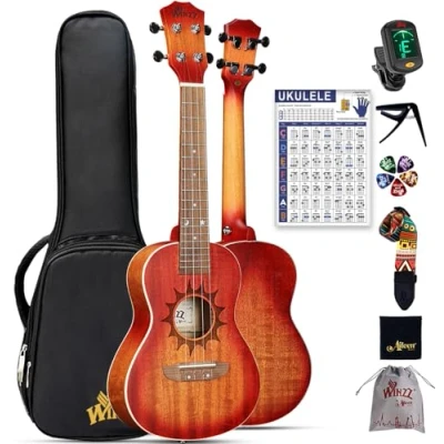 Afbeelding van Winzz 23&quot; Mahonie ukelele Matte Sunburst