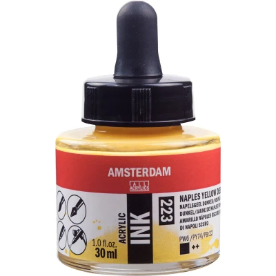 Afbeelding van Amsterdam Acrylic Ink Fles 30 ml Napelsgeel Donker 223