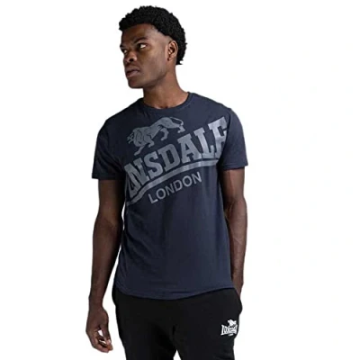 Afbeelding van Lonsdale Heren Watton T shirt, Donkerblauw, M