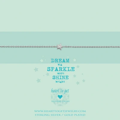 Afbeelding van Heart to get B198STZ14S Dream big, Sparkle more, Shine bright Armband