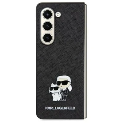 Afbeelding van Karl Lagerfeld Saffiano Karl&amp;Choupette Pin hoesje voor Samsung Galaxy A35 zwart