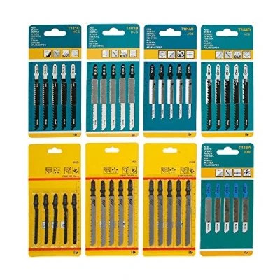 Afbeelding van Set met 40 decoupeerzaagbladen, T118A, T111C, T101B, T101AO, T119BO, T101D, T144D, T101BR, opbergtas voor hout, kunststof en metaal