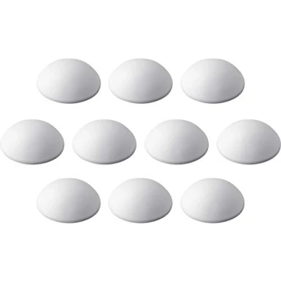 Afbeelding van Metafranc Deurbuffer diameter 30 mm zelfklevend wit 10 stuks in een praktische set betrouwbare wandbescherming voor het voorzichtig openen van deuren en ramen/wandbumpers/stopdempers/431806