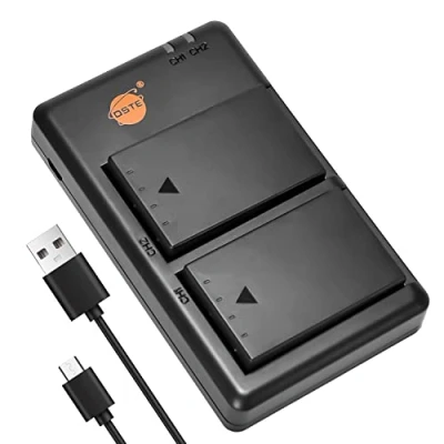 Afbeelding van DSTE 2 stuks BLS 1 PS BLS1(2100mAh/7.4V) batterijlader compatibel met Olympus E 400, 410, 420, 450, 600, 620, P1, P2, P3, PL1, PL3, PM1 camera