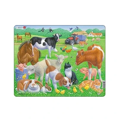 Afbeelding van Larsen Legpuzzel Maxi Boerderijdieren Junior Karton 15 Stukjes