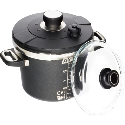 Afbeelding van AMT Gastroguss snelkookpan 24 cm 19 hoog inductie