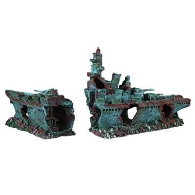 Afbeelding van Aqua Della Slagschip 1 Aquarium Ornament 68x15.2x27 cm