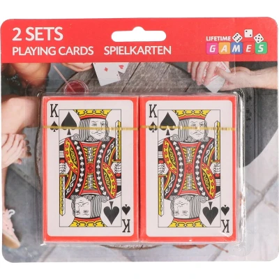 Afbeelding van Lifetime Speelkaarten Klassiek Engelstalig 2 Sets