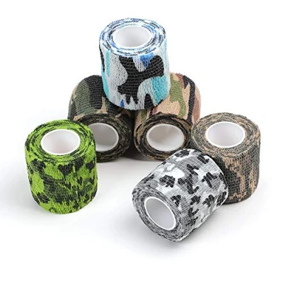 Afbeelding van STIGMA 6st Wegwerp Tattoo Grip Cover Wrap Elastische Zelfklevende Bandage Tape voor Machine Camo (2 “x 5 meter) (C)