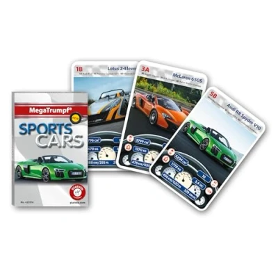 Afbeelding van Piatnik 4233 Quartet MegaTrumpf sportwagen, kaartspel, nieuw