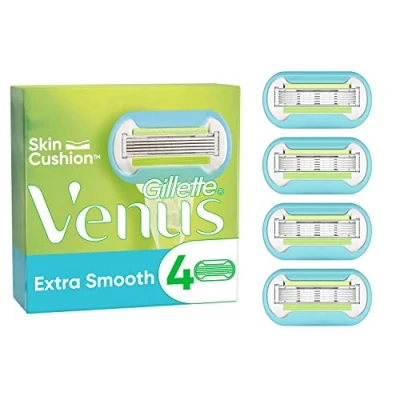 Afbeelding van Gillette Venus Extra Smooth Navulmesjes Voor Vrouwen, Pack Van 4, 5 Mesjes Een Supergladde Scheerbeurt