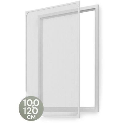 Afbeelding van O&#039;DADDY® Magnetische Raamhor 100x120 cm Aanpasbaar Vliegengaas Met Witte Rand en Zwart Gaas Horrengaas Veelzijdig Gemakkelijk te Monteren