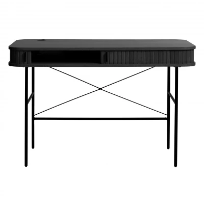 Afbeelding van Nordic Home Kelly bureau 60x120 cm zwart Hout