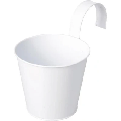 Afbeelding van Bloempot met Haak Wit Metaal Esschert Design