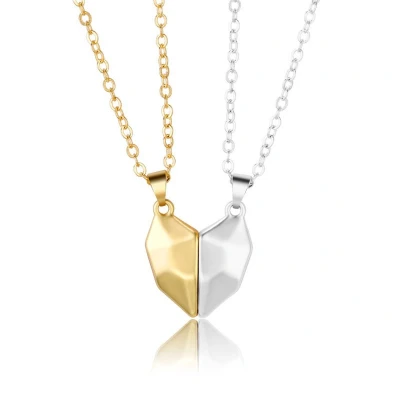 Afbeelding van Kasey Hartjes Ketting Magnetisch Vriendschap Cadeau Vriendschapsketting Voor 2 BFF Koppel Goud/Zilver