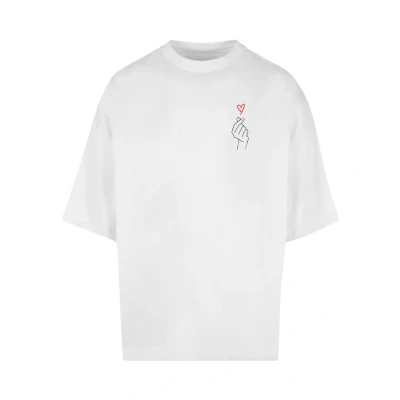 Afbeelding van Merchcode K Heart HUGE Tshirt print, Heren, Maat: Large, White