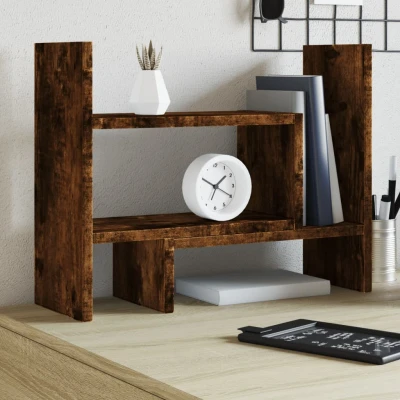 Afbeelding van Bureau organiser 38,5x17x39 cm bewerkt hout gerookt eikenkleur