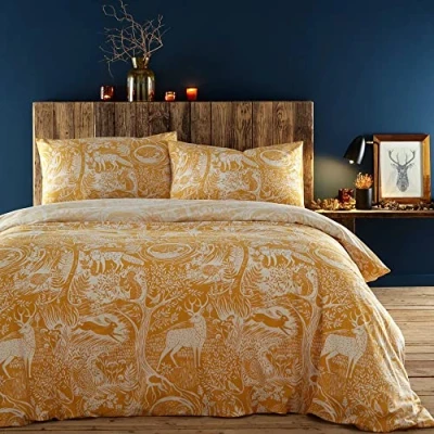 Afbeelding van furn. Winter Woods Dekbedovertrek Set, Oker, 200 x cm