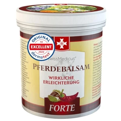 Afbeelding van Paardenbalsem FORTE bevat 25 kruidenextracten incl. smeerwortel paardenkastanje jeneverbes arnica eucalyptus (verwarmend 250 ml)