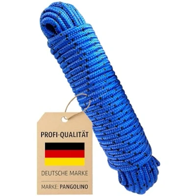 Afbeelding van Pangolino touw 8 mm 20 m polypropyleen blauw/zwart breukbelasting: 700 kg, x