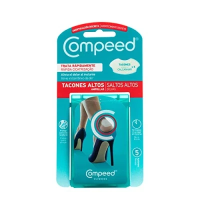 Afbeelding van Compeed Ampullen nieuwe schoenen, 5 hydrocolloïde wondcompressie, snelle genezing, grootte van de wondcompressie: 4,2 x 6,8 cm