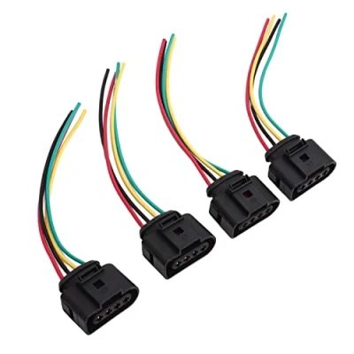 Afbeelding van 4 Stuks Bobine Connector Plug 1J0973724 Reparatie Kabelboom ABS Vervanging voor 5000 L5 A3 A8 RS4 RS6 S4 S5 S6 S8 TT L4