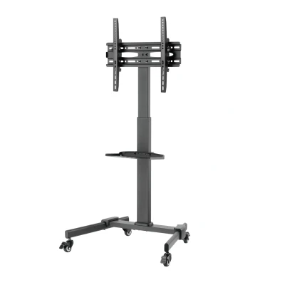 Afbeelding van Cabletech Verrijdbare TV Standaard statief Draaibaar Hoogte instelbaar Televisiebeugel 32 55 inch max belastbaar gewicht 35Kg