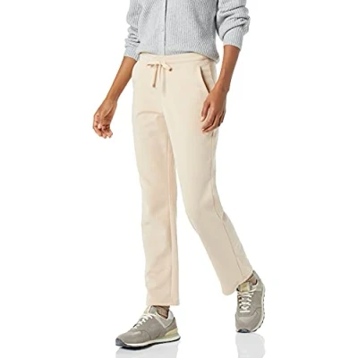 Afbeelding van Amazon Essentials Fleece joggingbroek met rechte pijpen voor dames (verkrijgbaar in grote maten), lichtbeige, L