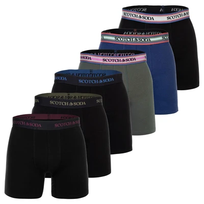 Afbeelding van SCOTCH &amp; SODA Boxershorts donkerblauw / antraciet donkergrijs donkergroen zwart