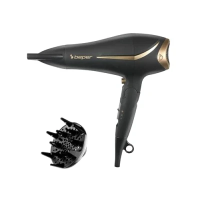 Afbeelding van Beper 40.404 Haarfohn Föhn Haardroger Haarstyling Warme Lucht Droogtijd Zwart
