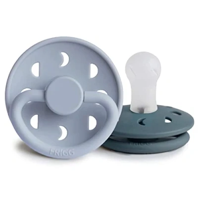 Afbeelding van FRIGG Slate Silicone Maanfase Blauw Fopspeen / 0 6 maanden