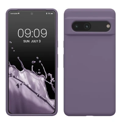 Afbeelding van kwmobile telefoonhoesje geschikt voor Google Pixel 7 Hoesje met siliconen coating Smartphone case in Bleke iris