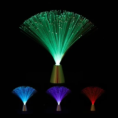 Afbeelding van Relaxdays glasvezel lamp met kleurverandering retro sfeerverlichting led