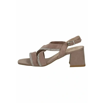 Afbeelding van Caprice Sandalen, Dames, Maat: 37, Mud comb Leer en textiel