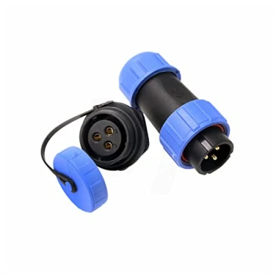 Afbeelding van TOCYORIC HE21 3 pins Outdoor Waterdichte Connector Electrical Circular Threaded Mannelijke Kabel Plug Vrouwelijk Panel Mount Socket voor LED/Power/Lighting Equipment