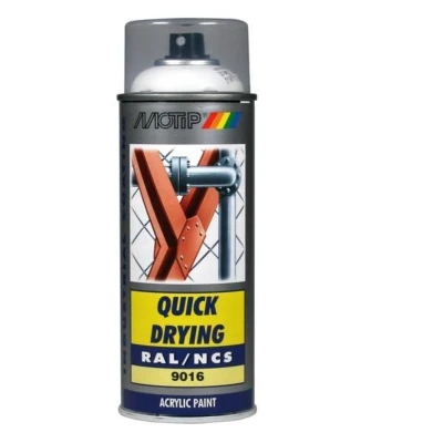 Afbeelding van motip industrial ral 9016 verkeers wit 400 ml 07037