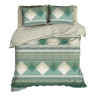 Afbeelding van Dekbedovertrek Satin d&#039;or Courban Saliegroen Satijn 260 / 270 x 200 220 cm Extra Breed
