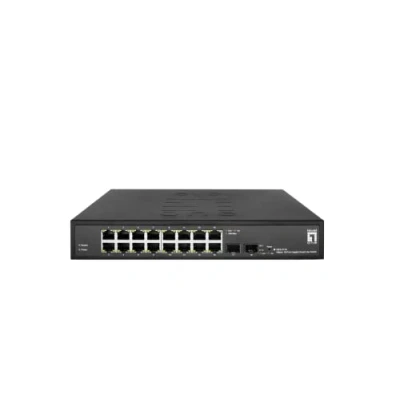 Afbeelding van LevelOne GES 2118 netwerk switch Managed L2 Gigabit Ethernet (10/100/1000) Zwart