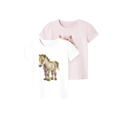 Afbeelding van NAME IT Meisjes Nmfhani SS Top 2P (set van 2), Ballerina, 98