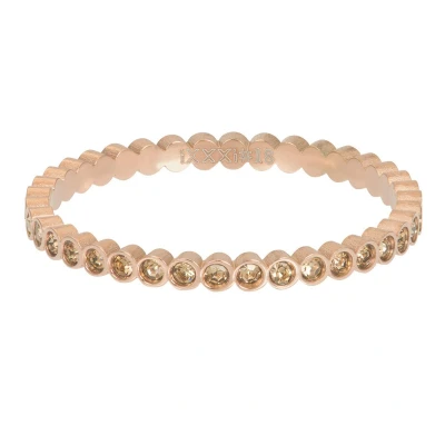 Afbeelding van Small Circle Stone Peach iXXXi Vulring 2 mm Roségoud 18