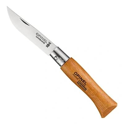 Afbeelding van Opinel Zakmes mes maat 3 carbon lemmet zonder borgring, Beech 5 cm
