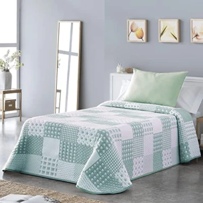 Afbeelding van VIALMAN Lichte sprei Sofia 21 voor tweepersoonsbed 180 en 200 cm, bedden met 270 x groen