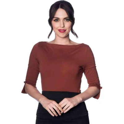 Afbeelding van Dancing Days Longsleeve top S OONAGH BASIC Bruin