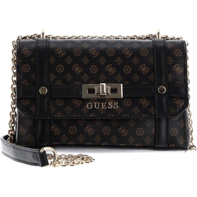 Afbeelding van GUESS Schoudertas Emilee Mini Convertible Crossbody Flap Mocha Logo Donkerbruin