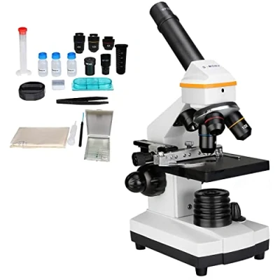 Afbeelding van Svbony SV601 Microscoop, 80X 1600X Biologische Microscopen met Mechanisch Podium Dubbele Led Verlichting, Samengestelde Monoculaire Microscoop voor Kinderen Studenten Beginners School Thuisonderwijs