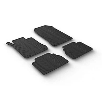 Afbeelding van Gledring Rubbermatten passend voor Mercedes E Klasse W210 1995 2003 (T profiel 4 delig + montageclips)