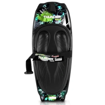 Afbeelding van SereneLife SLKB30 Thunder Wave watersport kneeboard Met strap Max 1 Persoon Zwart/Groen Waterboarding Kniesurfen