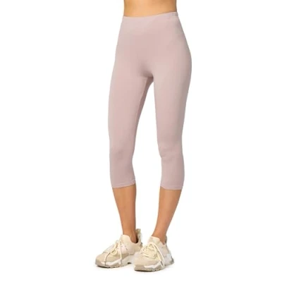 Afbeelding van Merry Style MS MS10 144 LE Dames Capri Leggings Sport Vrijetijdsbroek 3/4 Lengte Viscose Sporbroek Yogabroek Café au Lait S